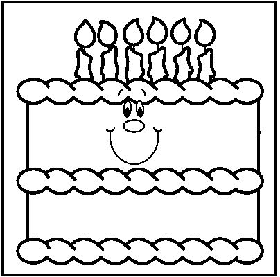 Birthday Cake Coloring Page | Crafts and Worksheets for Preschool