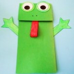 Frog Paper Bag Puppet Crafts Project