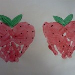 Handprint strawberries