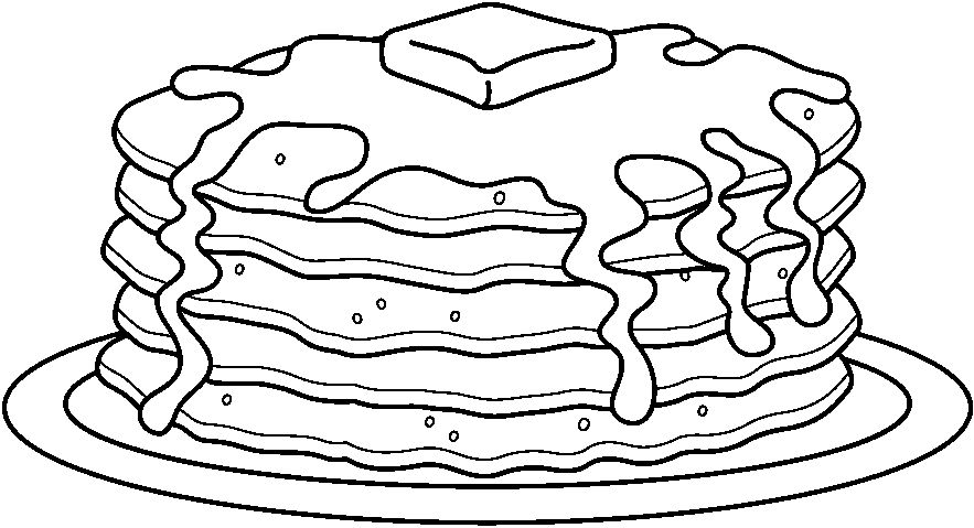 pancakes coloring pages - photo #1