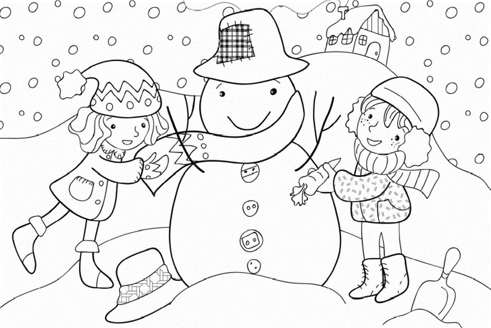 images of winter season for coloring pages - photo #3