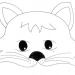cat mask coloring page (1)