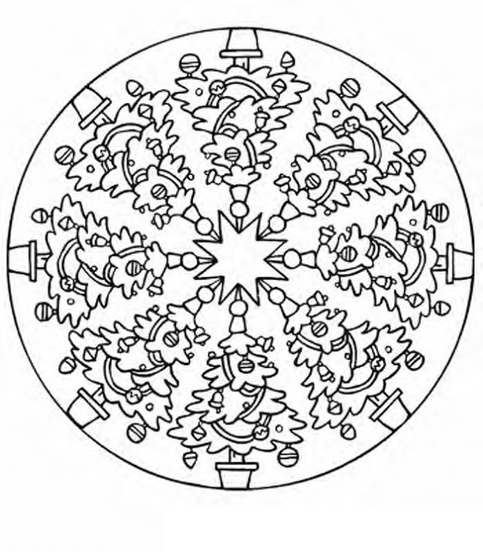 Christmas mandala coloring pages | Crafts and Worksheets for Preschool