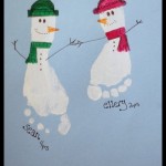 footprint snowman