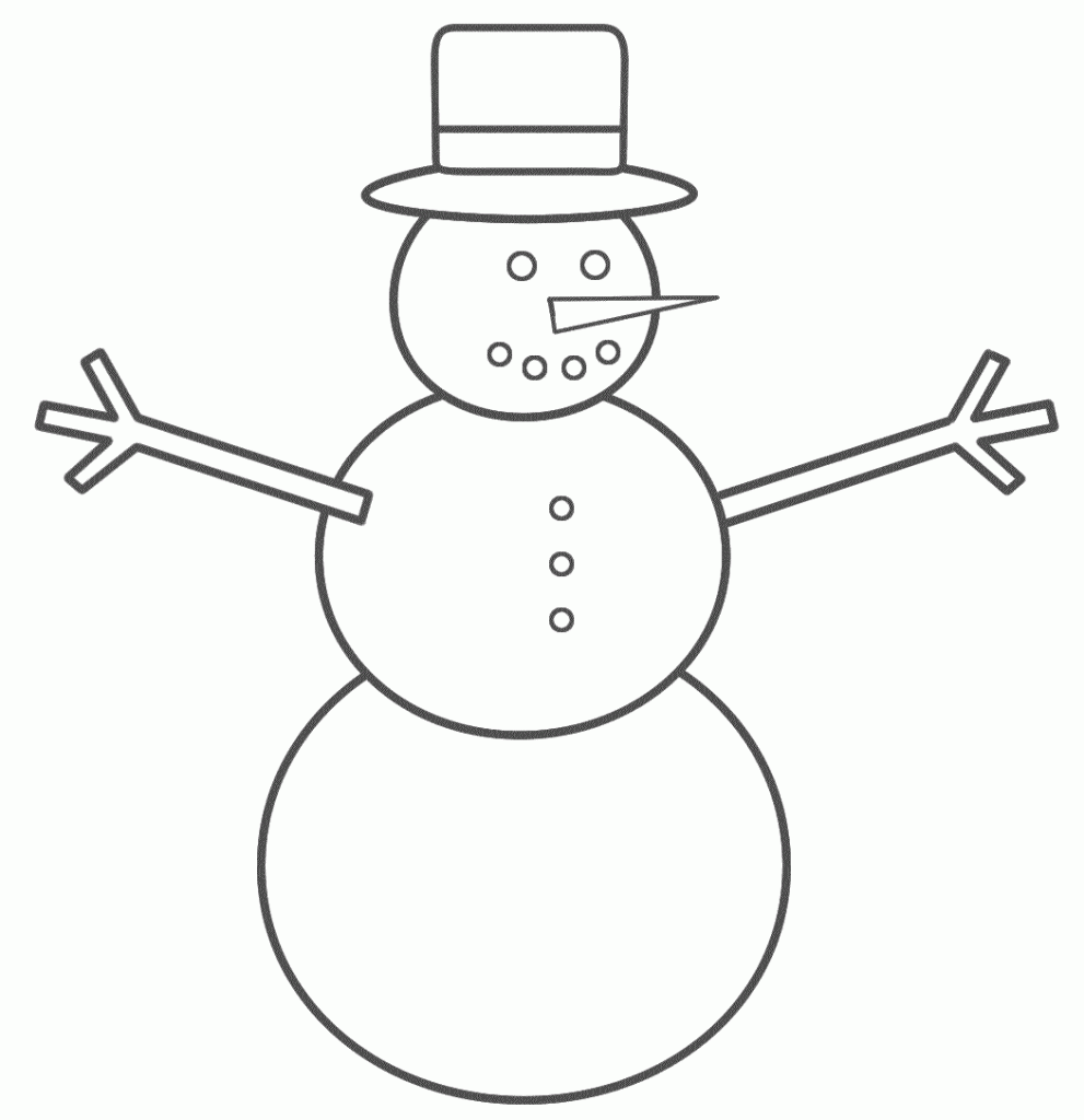 Blank Snowman Page Coloring Pages