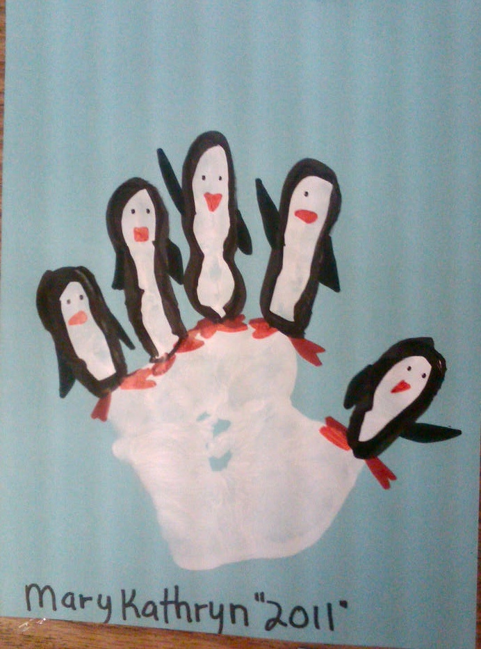 penguin handprint craft crafts preschool winter hand penguins kindergarten activities basteln handabdrücke kinder collect ideen worksheets toddler handabdruck littlepassports later