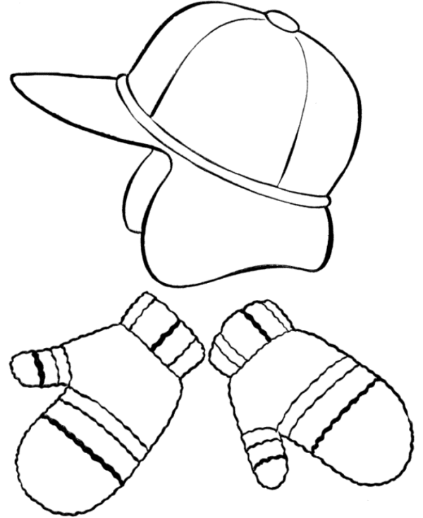 Winter clothes coloring pages | Crafts and Worksheets for ...