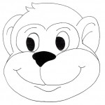 monkey mask coloring page