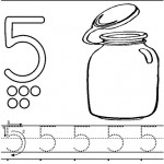 number five 5 coloring and tracing worksheets  (21)