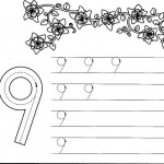 number nine 9 coloring and tracing worksheets  (20)