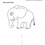 number one tracing and coloring worksheets (5)