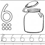 number six 6 tracing and coloring worksheets  (7)