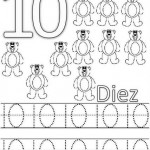 number ten 10 coloring and tracing worksheets  (2)