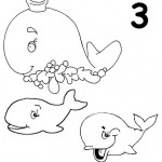 number three coloring and tracing worksheets (9)