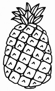 pineaplle coloring page