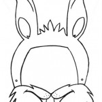 rabbit mask coloring page (2)