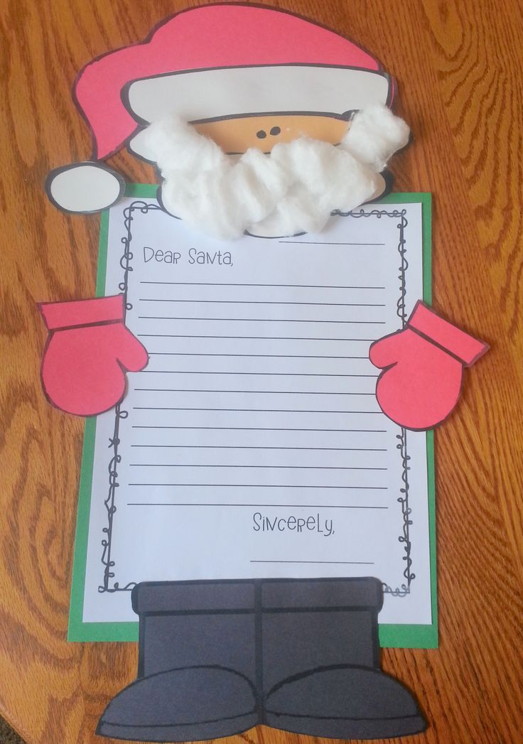 letter santa craft writing crafts christmas kindergarten persuasive letters write activity want preschool classroom activities worksheets gifts toddler students teacherspayteachers