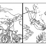 travel_biycle_diving_coloring_pages