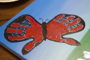 Butterfly Hand Print Art
