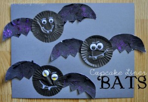 Cupcake Liner Bats craft