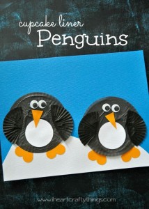 Cupcake Liner Penguin Craft for Kids