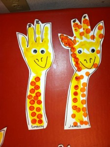 Giraffe Handpint craft