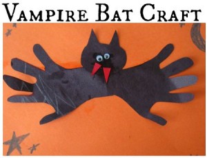 Handprint Bat Craft For Kids