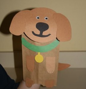 Paper Bag Puppet Dog Craft
