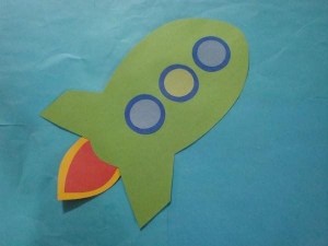 Space Craft rocket from shapes