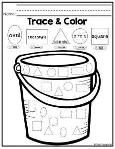 Trace color shape practice