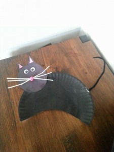 free paper plate cat craft
