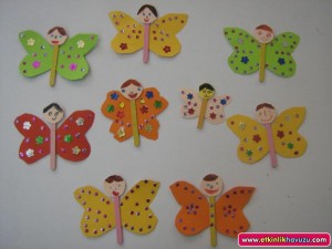 free popsicle stick butterfly craft