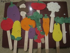fruit and vegetables puppet craft