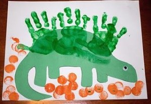 hand print dinosaur