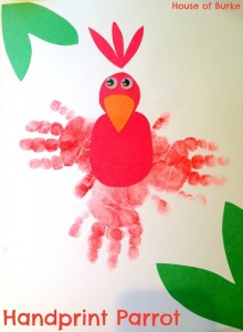 handprint parrot craft