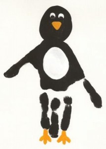 handprint penguin craft