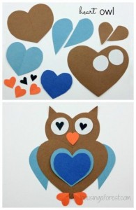 heart owl craft