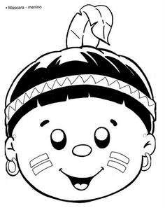 indian mask coloring page