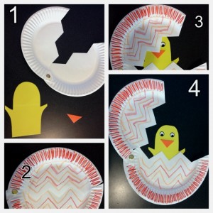 paper plate chick