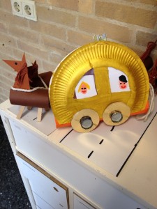 paper plate horse cart