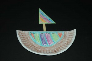 paper plate ship craft