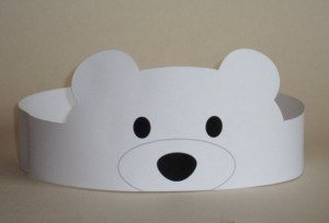 polar bear paper crown craft