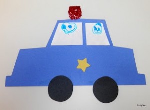 police car craft idea for kids