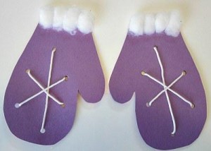 snowflake mittens craft