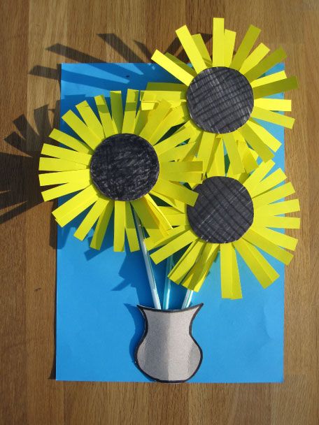 craft sunflower preschool crafts kindergarten flower worksheets comment