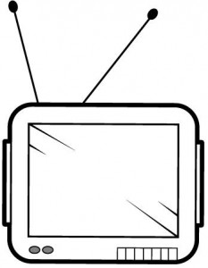 television coloring page