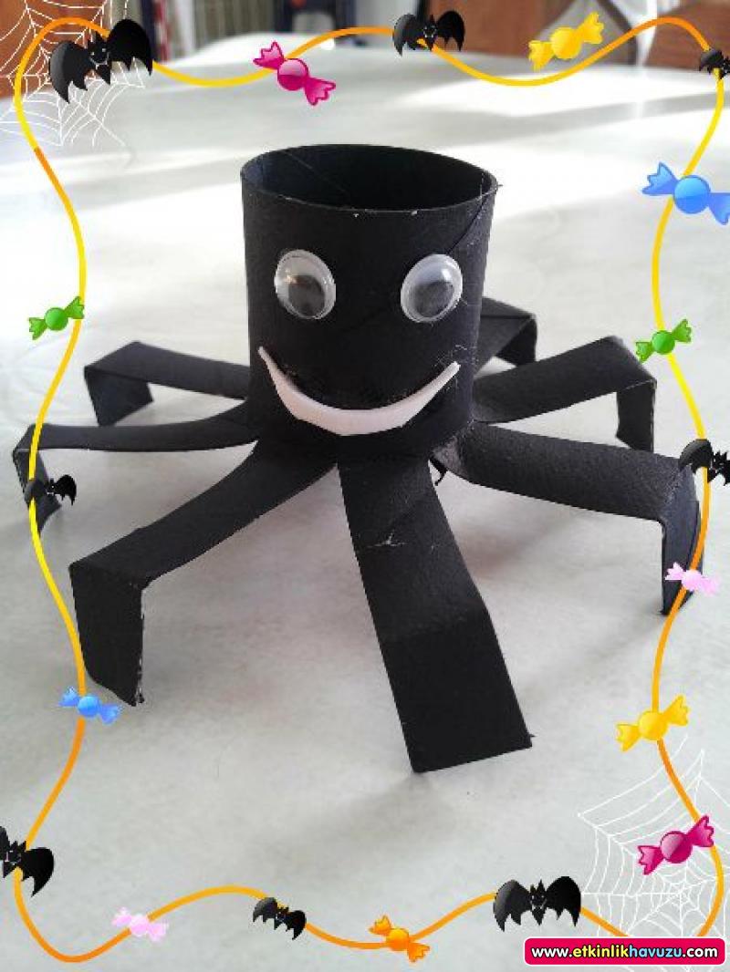 toilet spider roll paper craft crafts preschool comment worksheets kindergarten