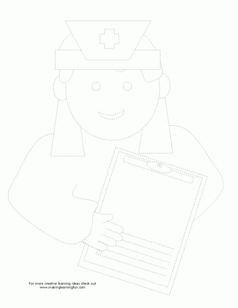 Community helper trace worksheet for kids | Crafts and Worksheets for