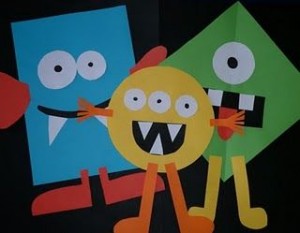 Shape Monsters craft idea for kids
