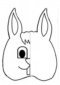 bunny Symmetry Activity Coloring Pages for kids